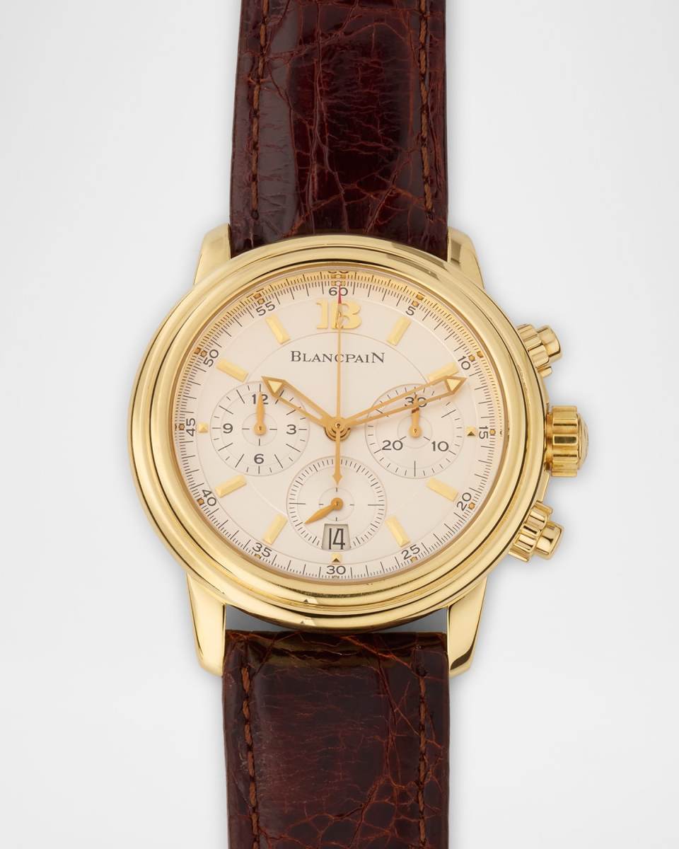Blancpain 18K Yellow Gold Leman 38mm Vintage 2000s Watch